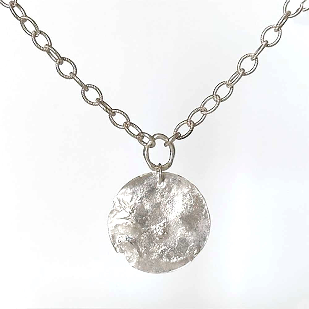 Reticulated Silver Necklace v-01